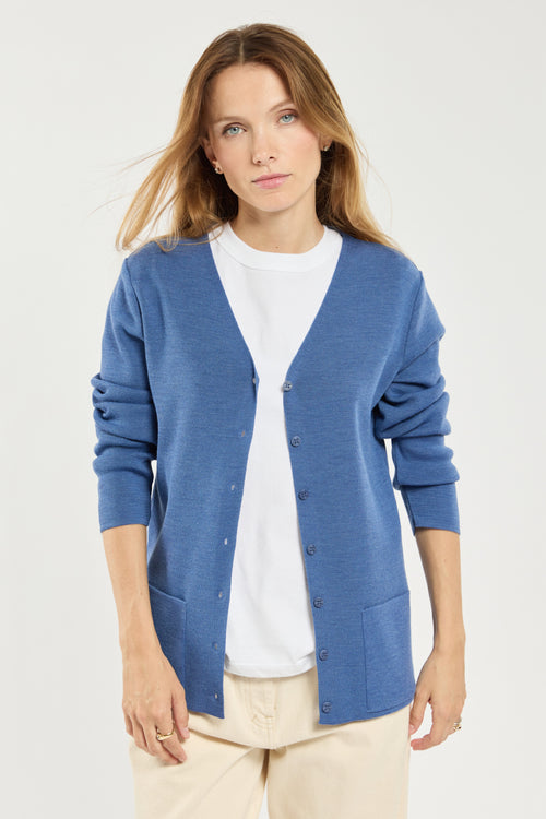 V-neck cardigan - wool and acrylic - Armor-lux - 4