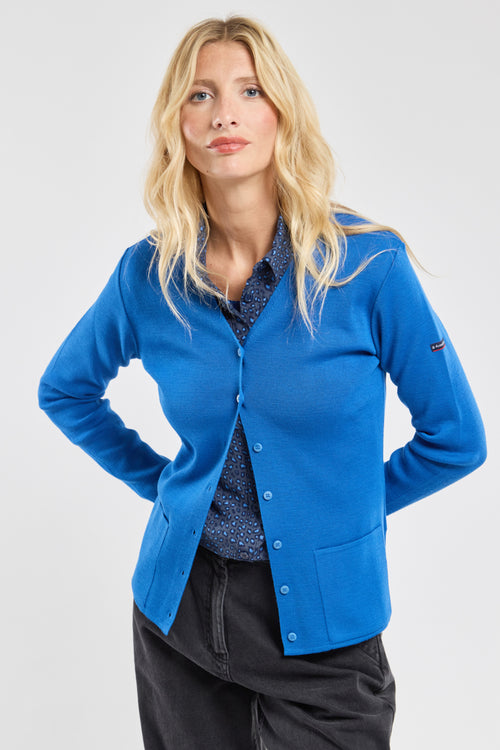 V-neck cardigan - wool and acrylic - Armor-lux - 1