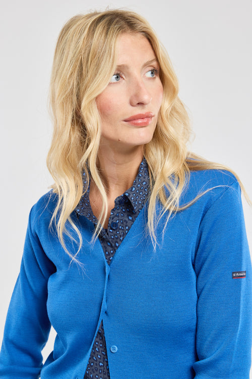 V-neck cardigan - wool and acrylic - Armor-lux - 3