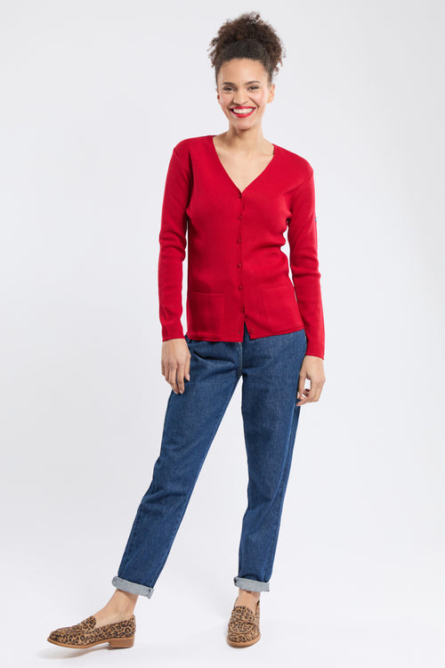 V-neck cardigan - wool and acrylic - Armor-lux - 3