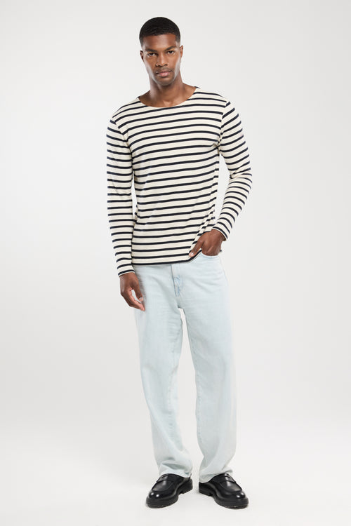 Aviron Long sleeve Breton striped shirt -  fairtrade cotton - Armor-lux - 3