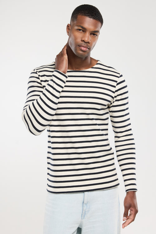 Aviron Long sleeve Breton striped shirt -  fairtrade cotton - Armor-lux - 1