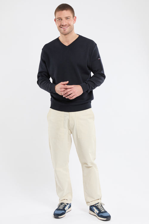 V-neck jumper - wool and acrylic - Armor-lux - 3