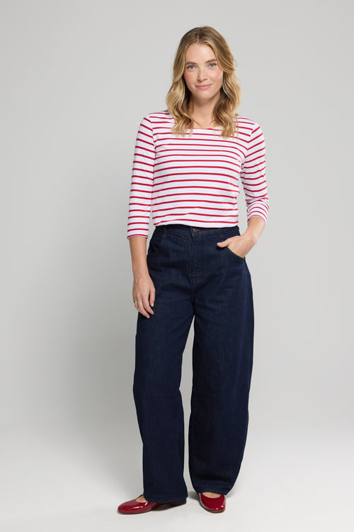3/4 sleeve Breton striped shirt - light cotton - Armor-lux - 3