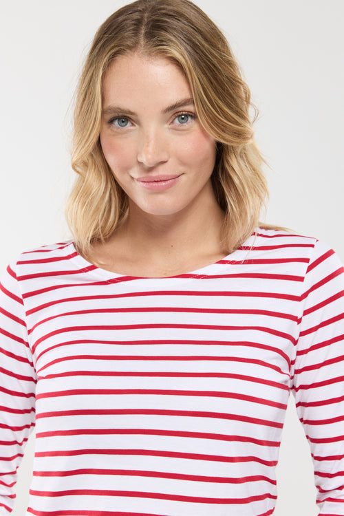3/4 sleeve Breton striped shirt - light cotton - Armor-lux - 2