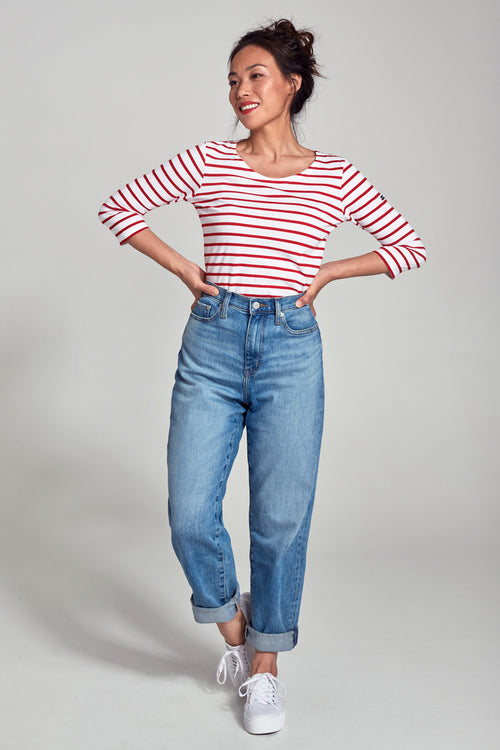 3/4 sleeve Breton striped shirt - light cotton - Armor-lux - 2