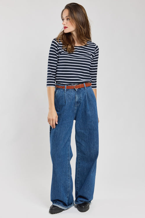 3/4 sleeve Breton striped shirt - light cotton - Armor-lux - 1