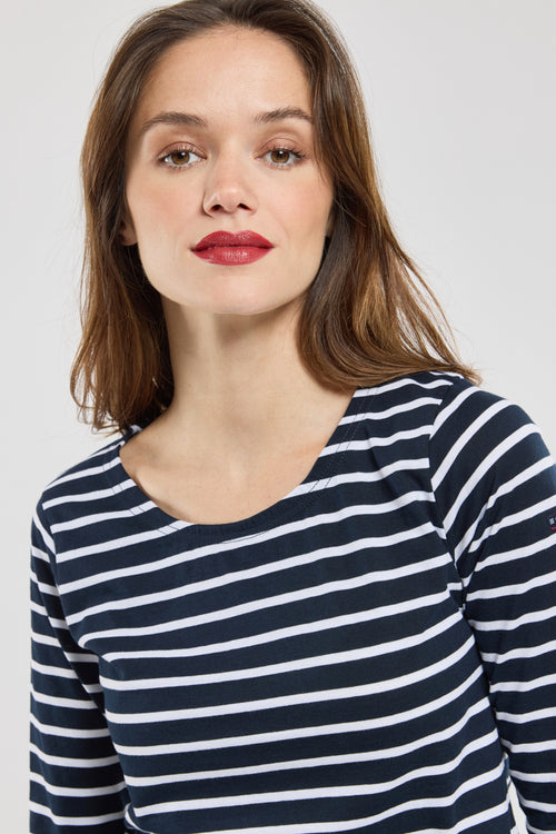 3/4 sleeve Breton striped shirt - light cotton - Armor-lux - 3