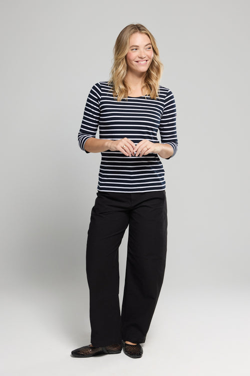3/4 sleeve Breton striped shirt - light cotton - Armor-lux - 3