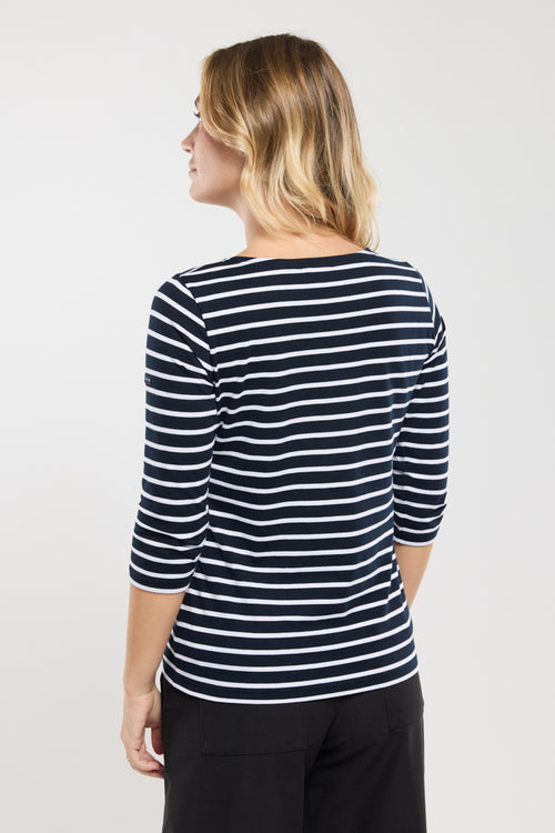 3/4 sleeve Breton striped shirt - light cotton - Armor-lux - 4
