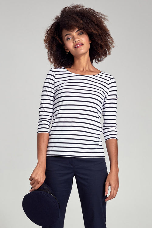 3/4 sleeve Breton striped shirt - light cotton - Armor-lux - 1