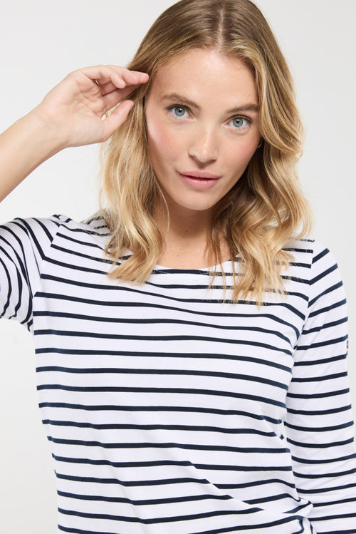 3/4 sleeve Breton striped shirt - light cotton - Armor-lux - 2