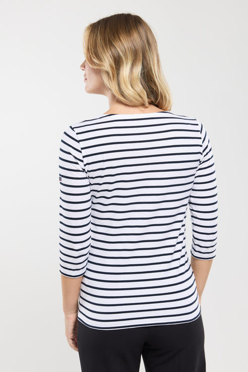 3/4 sleeve Breton striped shirt - light cotton - Armor-lux - 4