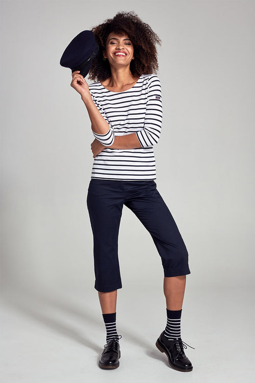 3/4 sleeve Breton striped shirt - light cotton - Armor-lux - 3
