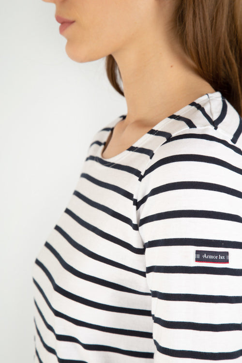 3/4 sleeve Breton striped shirt - light cotton - Armor-lux - 4