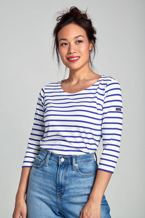 3/4 sleeve Breton striped shirt - light cotton - Armor-lux - 1