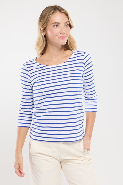 3/4 sleeve Breton striped shirt - light cotton - Armor-lux - 1