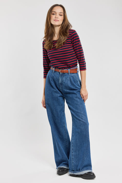 3/4 sleeve Breton striped shirt - light cotton - Armor-lux - 4