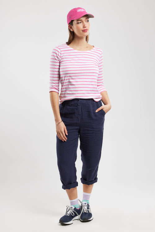 Breton striped shirt with 3/4-length sleeves – lightweight cotton - Armor-lux - 3