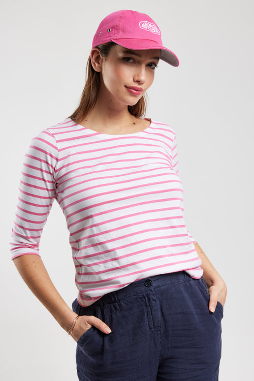 Breton striped shirt with 3/4-length sleeves – lightweight cotton - Armor-lux - 1