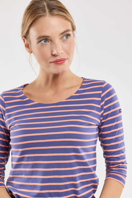 Breton striped shirt with 3/4-length sleeves – lightweight cotton - Armor-lux - 3