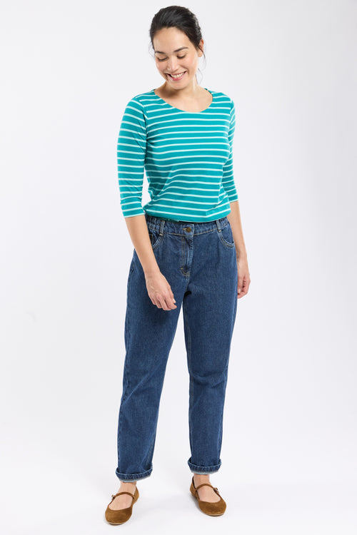 Breton striped shirt with 3/4-length sleeves – lightweight cotton - Armor-lux - 3