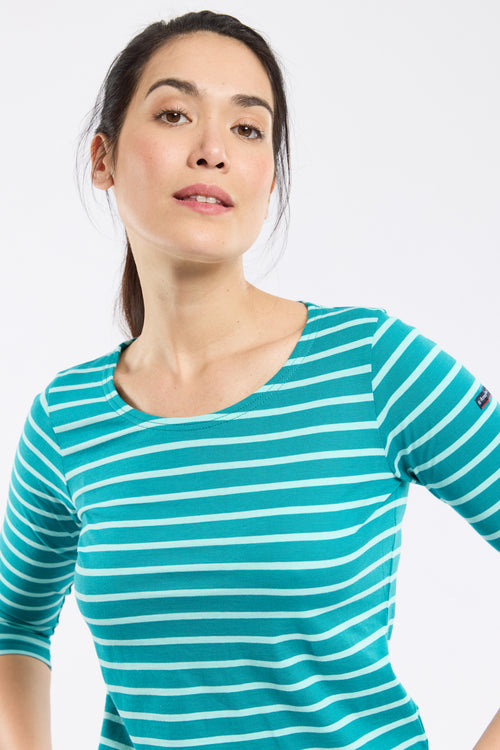 Breton striped shirt with 3/4-length sleeves – lightweight cotton - Armor-lux - 2