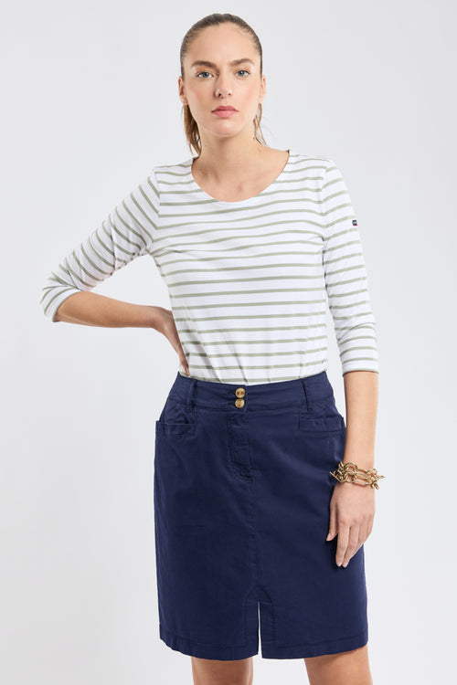 Breton striped shirt with 3/4-length sleeves – lightweight cotton - Armor-lux - 1