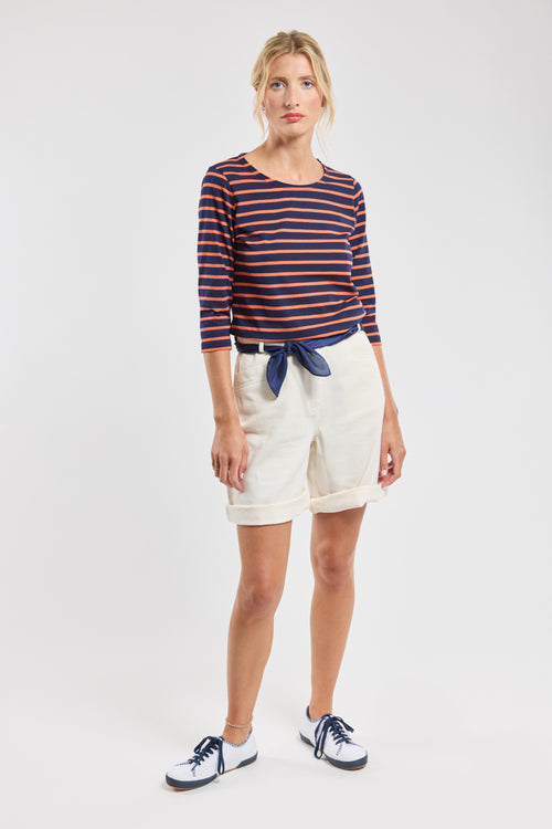 Breton striped shirt with 3/4-length sleeves – lightweight cotton - Armor-lux - 3