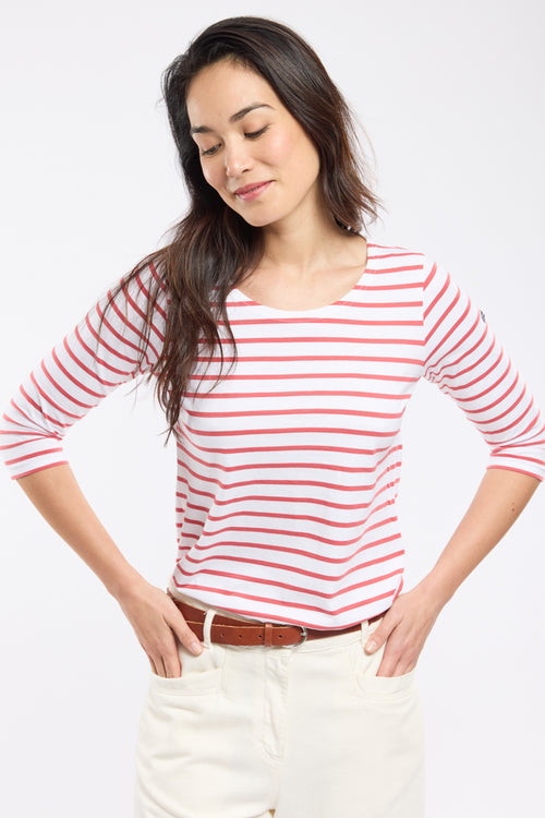 Breton striped shirt with 3/4-length sleeves – lightweight cotton - Armor-lux - 1