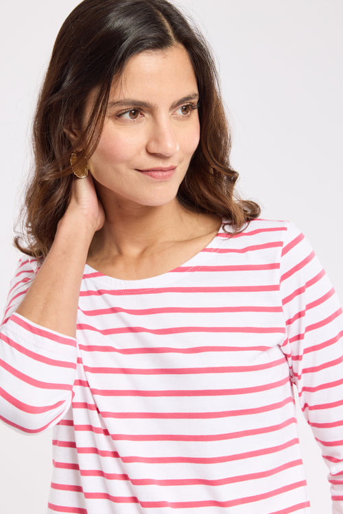 3/4-sleeve striped top - lightweight cotton - Armor-lux - 2