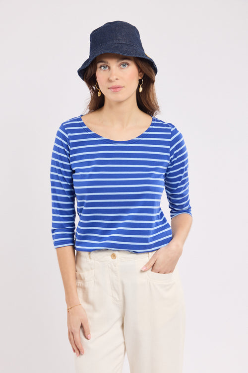 3/4-sleeve striped top - lightweight cotton - Armor-lux - 1