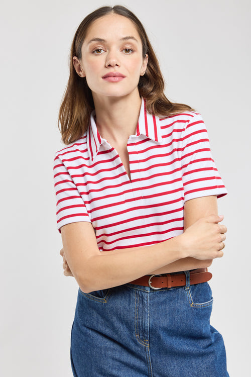 Striped polo-shirt - interlock cotton - Armor-lux - 1