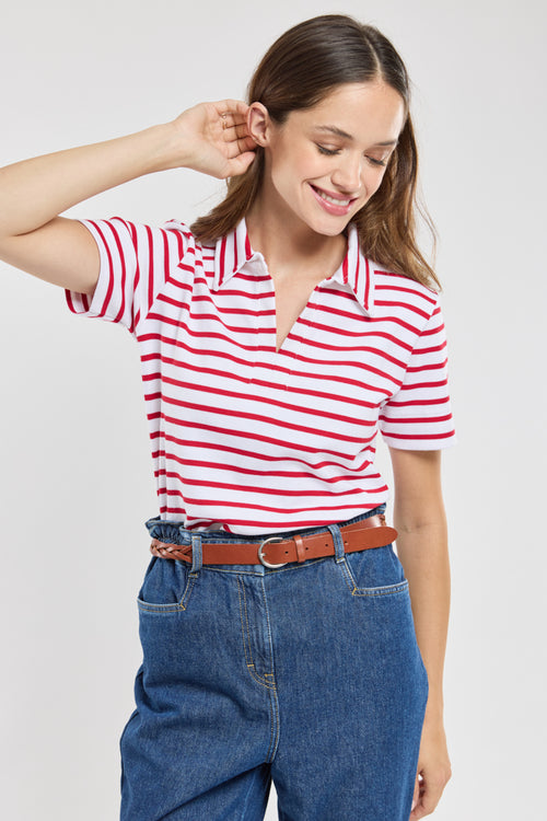Striped polo-shirt - interlock cotton - Armor-lux - 4