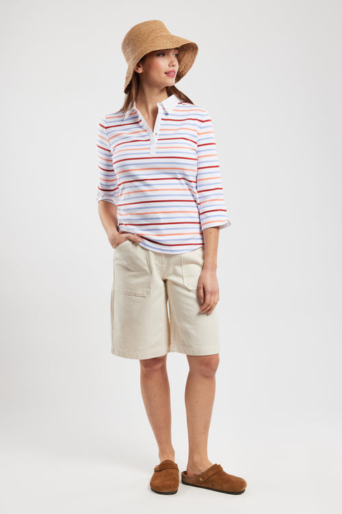 Polo rayé 4 couleurs - coton épais - Armor-lux - 3