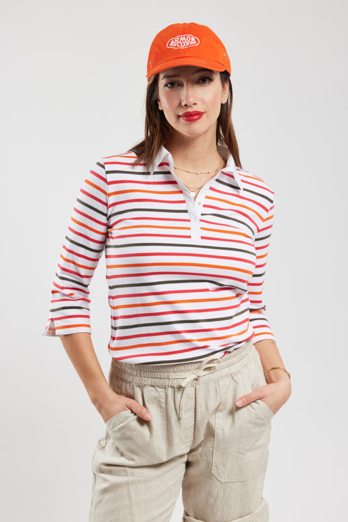 Striped 4-colour polo shirt - heavy cotton - Armor-lux - 4