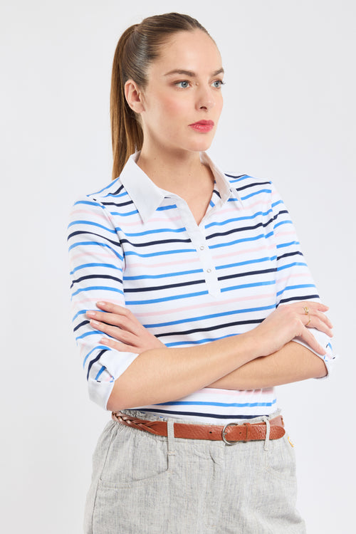 Striped 4-colour polo shirt - thick cotton - Armor-lux - 1