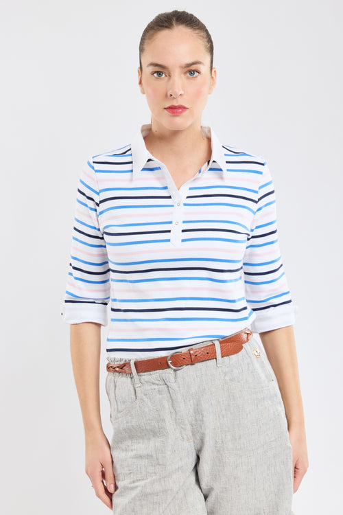 Striped 4-colour polo shirt - thick cotton - Armor-lux - 4