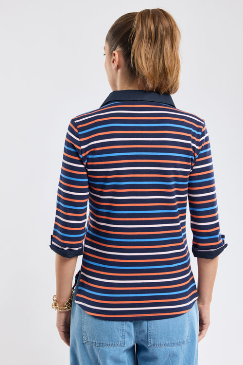 Polo rayé 4 couleurs - coton épais - Armor-lux - 4