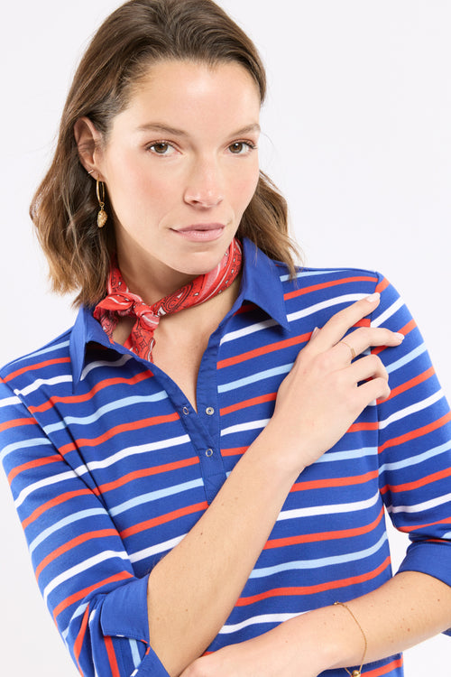 Gestreiftes Poloshirt 4 Farben – dicke Baumwolle - Armor-lux - 1