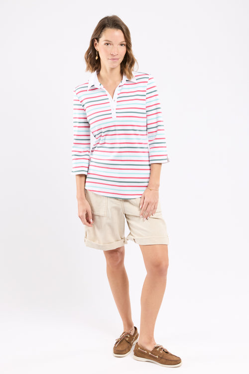 Striped 4-colour polo shirt - thick cotton - Armor-lux - 3