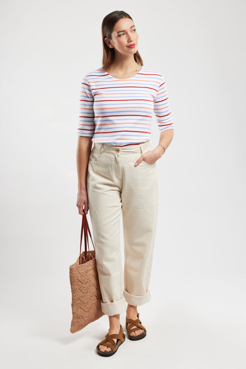 Three-colour Breton striped shirt - heavy cotton - Armor-lux - 3