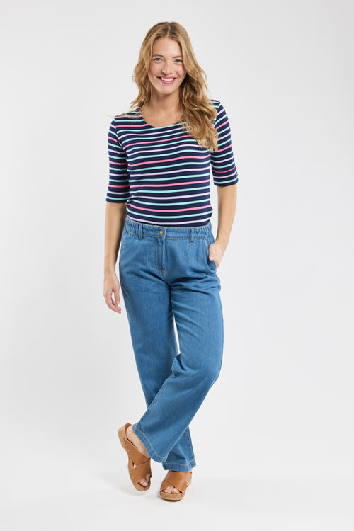 Three-colour Breton striped shirt - thick cotton - Armor-lux - 3