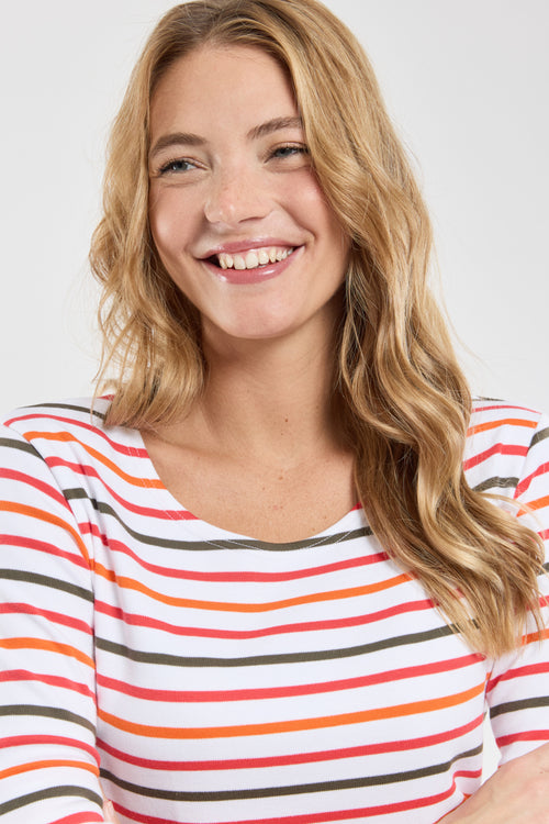 Three-colour Breton striped shirt - thick cotton - Armor-lux - 3