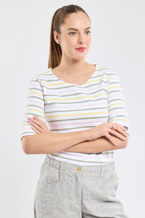 Marinière tricolore - coton épais - Armor-lux - 1