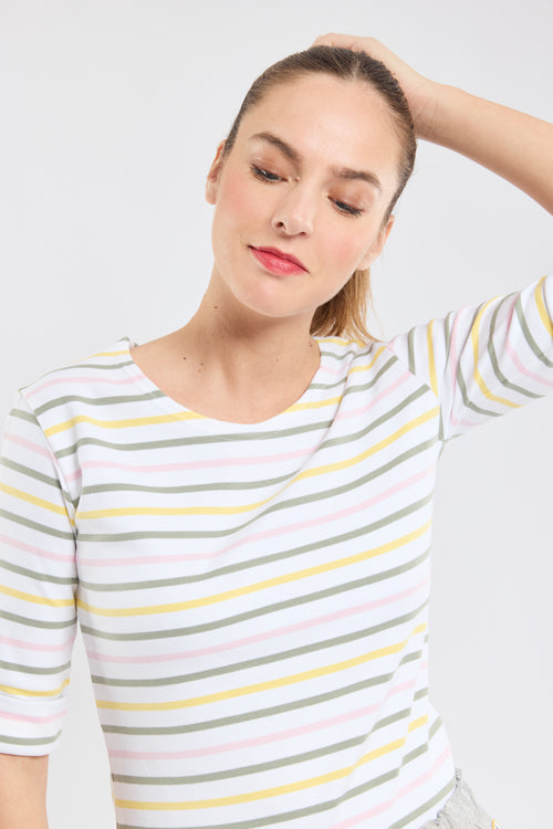 Marinière tricolore - coton épais - Armor-lux - 2