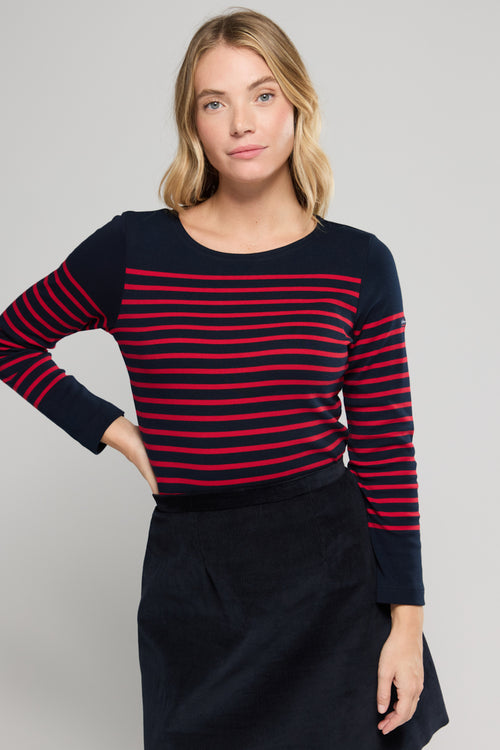 Langarm-Shirt im Marine-Stil „Amiral“ - aus dicker Baumwolle - Armor-lux - 1