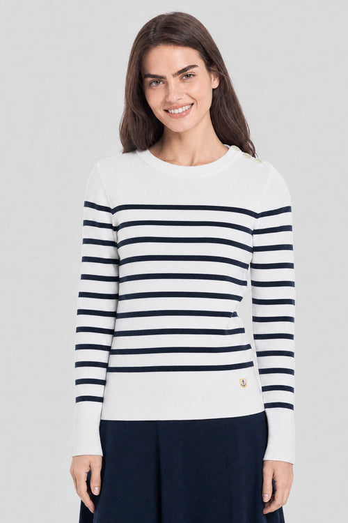 Pull marin rayé Groix - coton - Armor-lux - 1