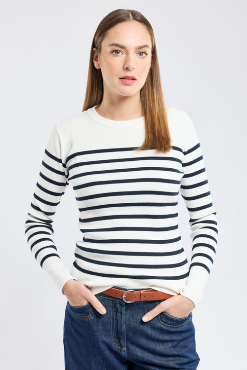 Pull marin rayé Groix - coton - Armor-lux - 1