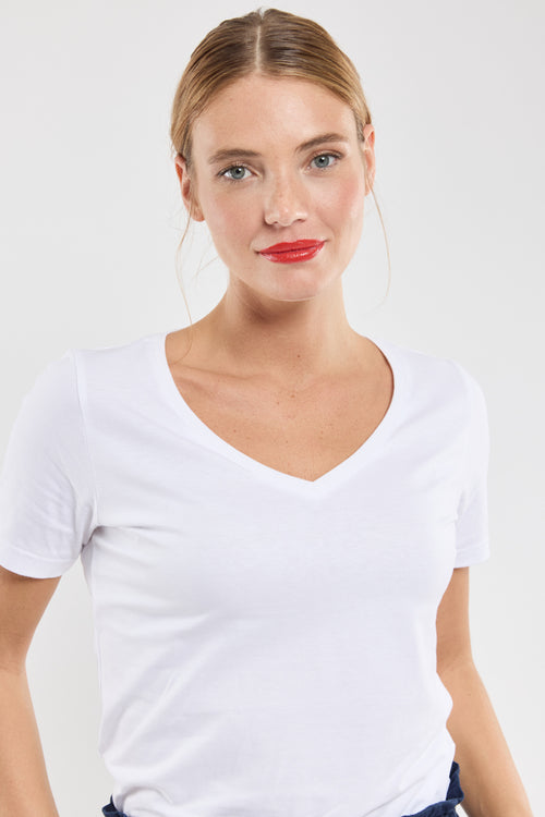 V-neck T-shirt - cotton - Armor-lux - 1